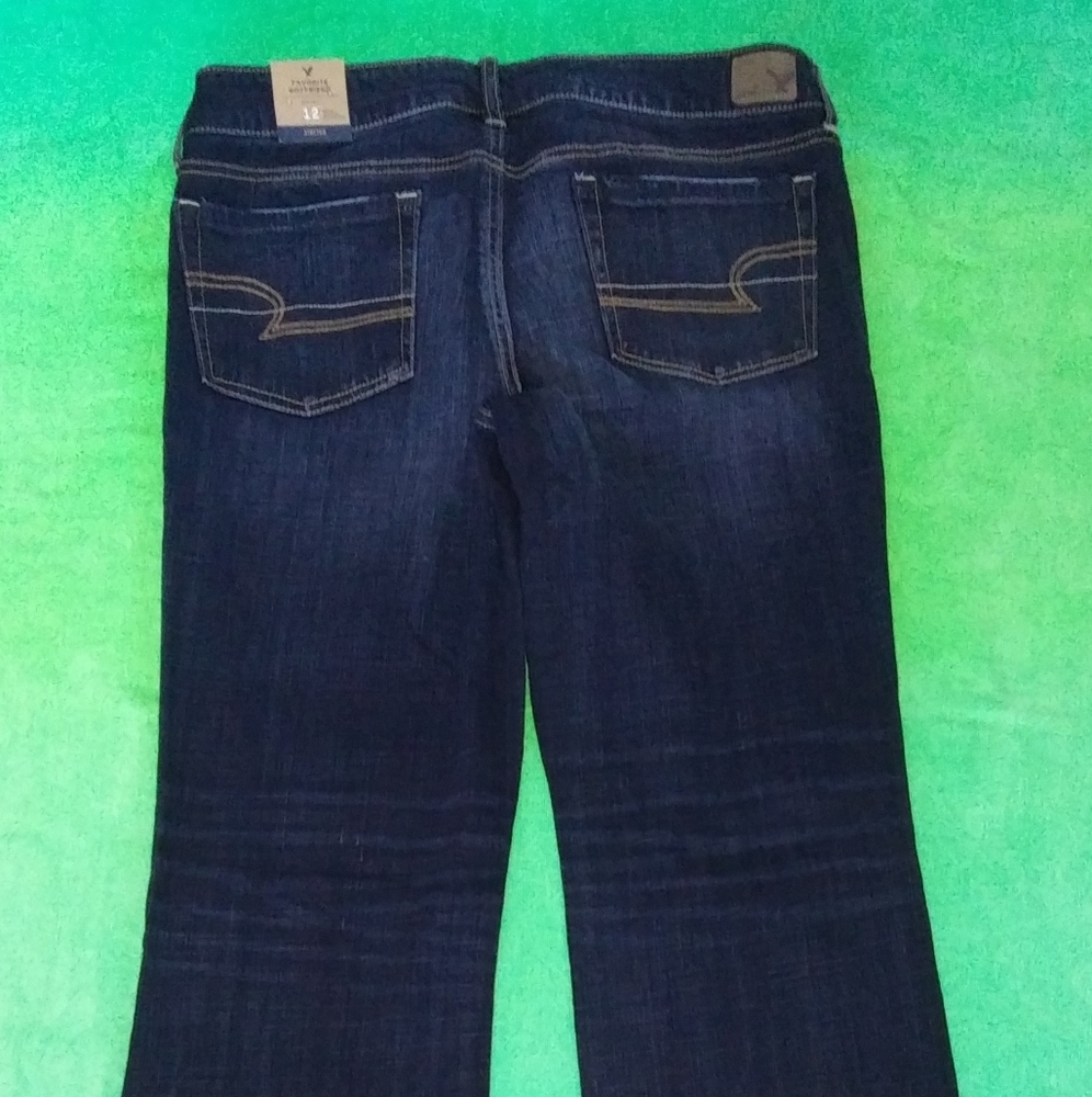 AE Favorite Boyfriend LowRise Stretch 12R NWT! - Picture 5 of 12